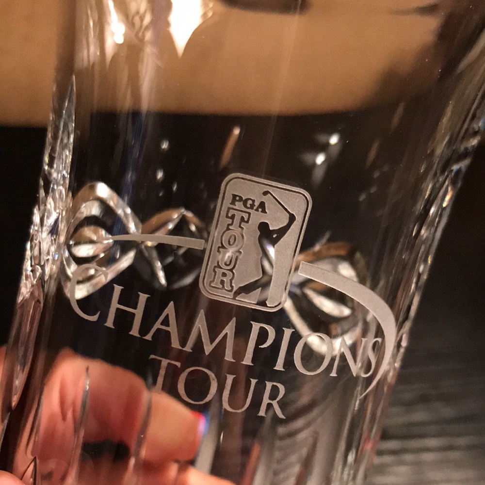 Waterford Crystal PGA Golf Winners Circle Vases- Set of 2 - Picture 4 of 13